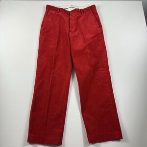 Polo Ralph Lauren Corduroy Pants Men 33x30 Red Preston‎ Fit Classic Straight